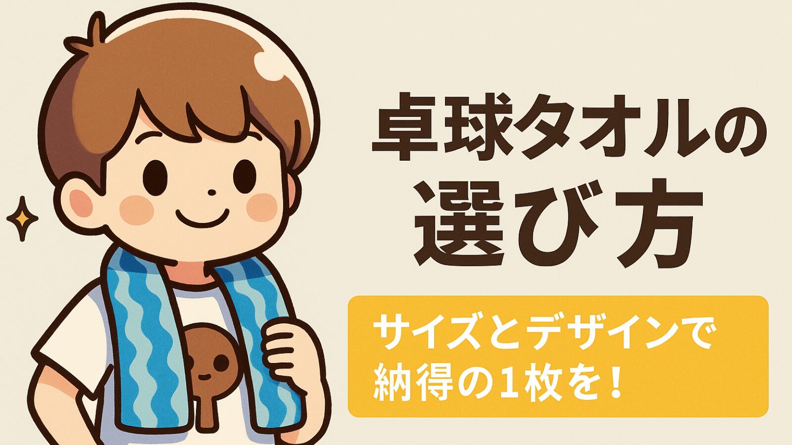 卓球タオルおすすめ10選｜サイズとデザインで選ぶ失敗しない選び方