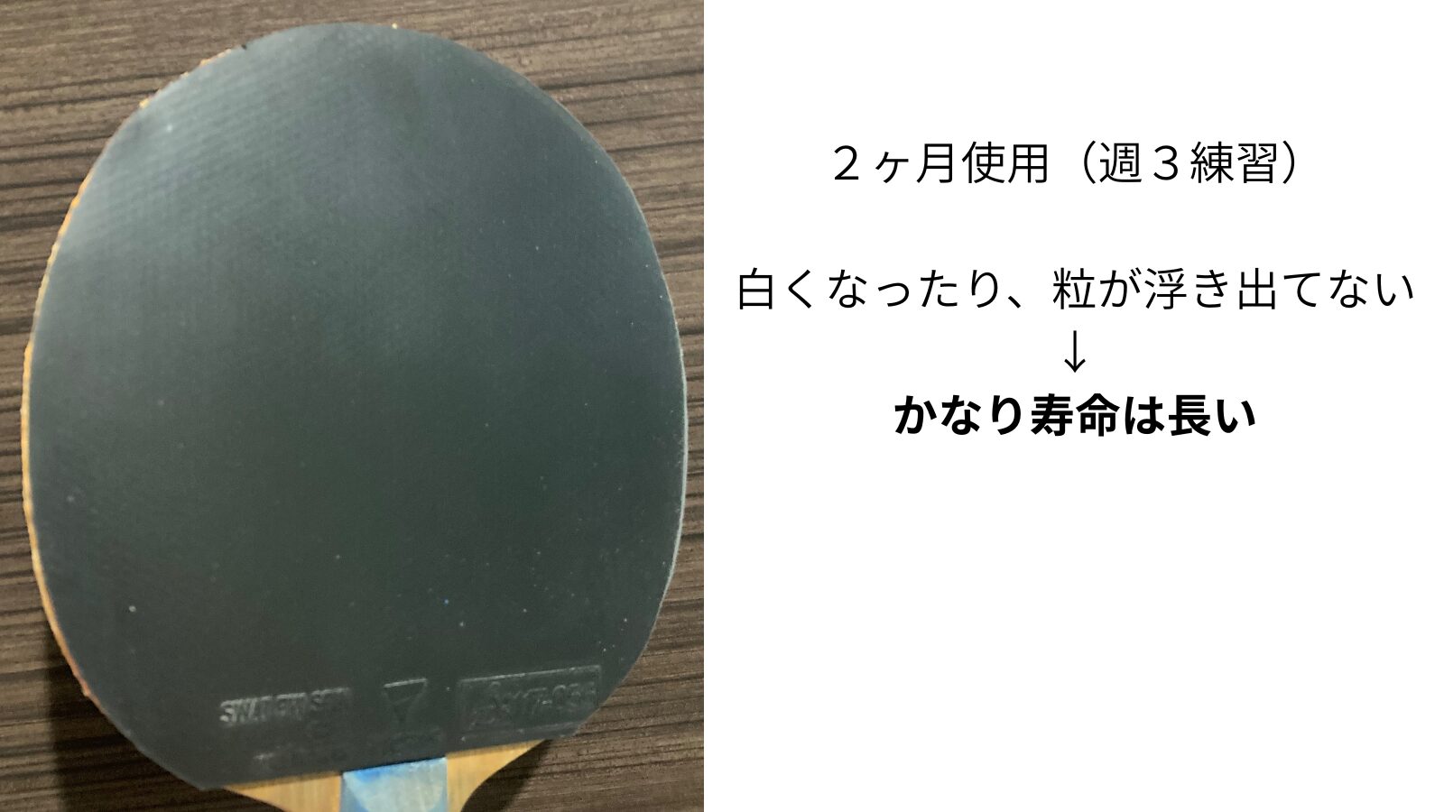 VICTAS スワットパワースピンのパッケージ。寿命3ヶ月・1333円/月