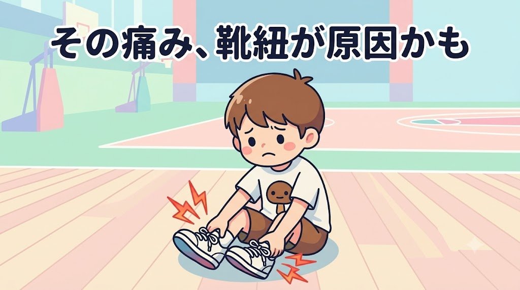 靴紐をきつく締めて足の甲を痛めたたくぼー