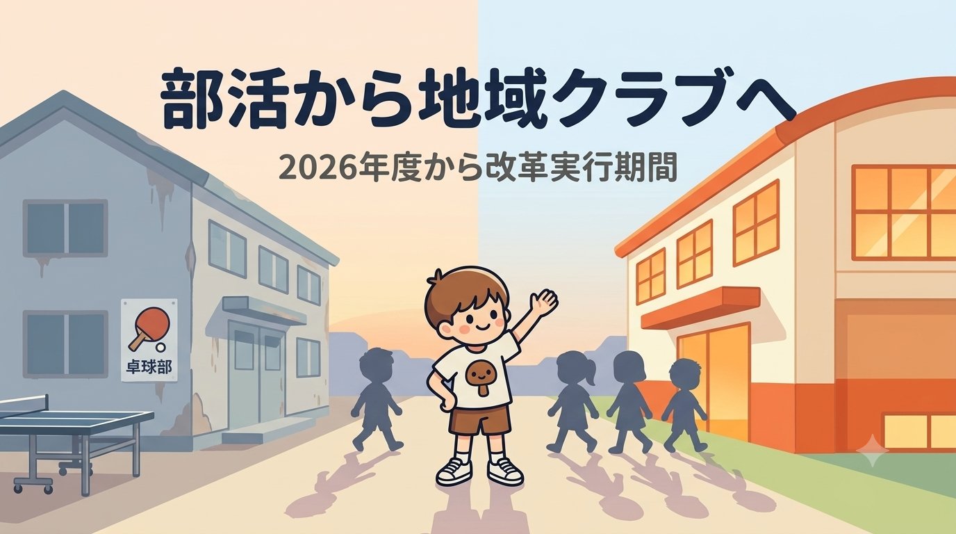 部活から地域クラブへ。2026年度から改革実行期間