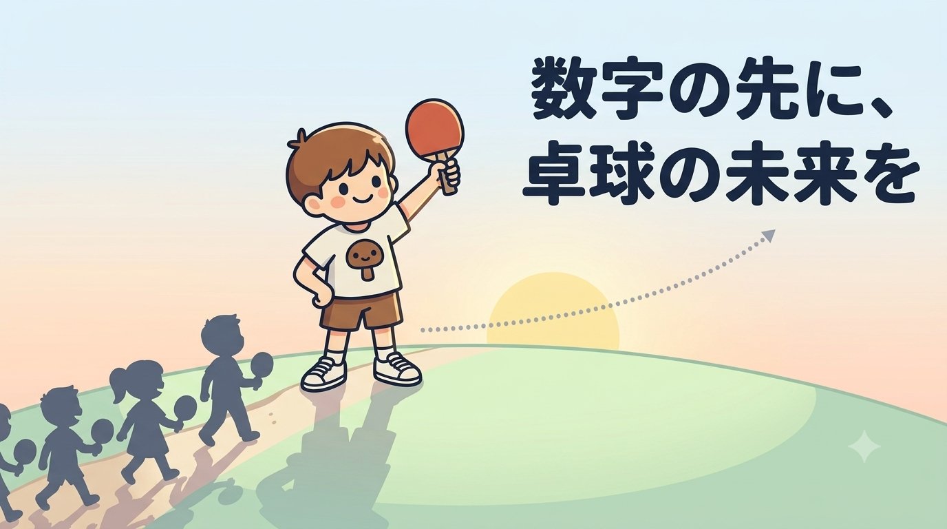 数字の先に、卓球の未来を。朝日に向かうたくぼー
