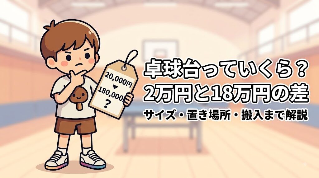 卓球台っていくら?2万円と18万円の差。値札を見て考えているたくぼー